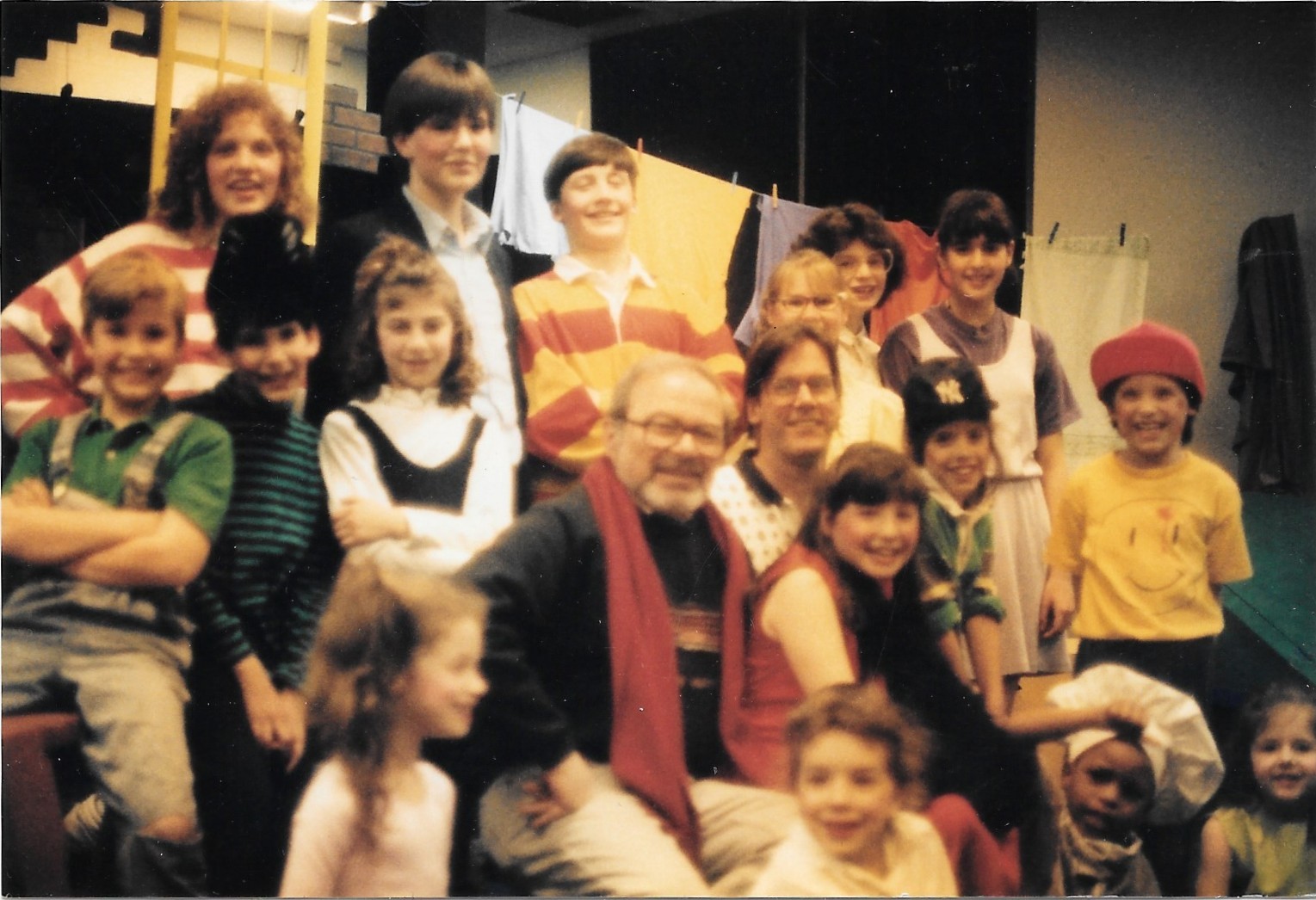 Maurice Sendak with Alan Neal Levy and the cast of Really Rosie - March 1993